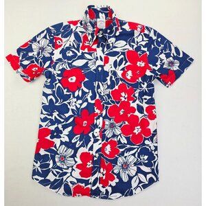 Brooks Brothers Regent Fit Size XS Mens Floral Button Down Short Sleeve Shirt